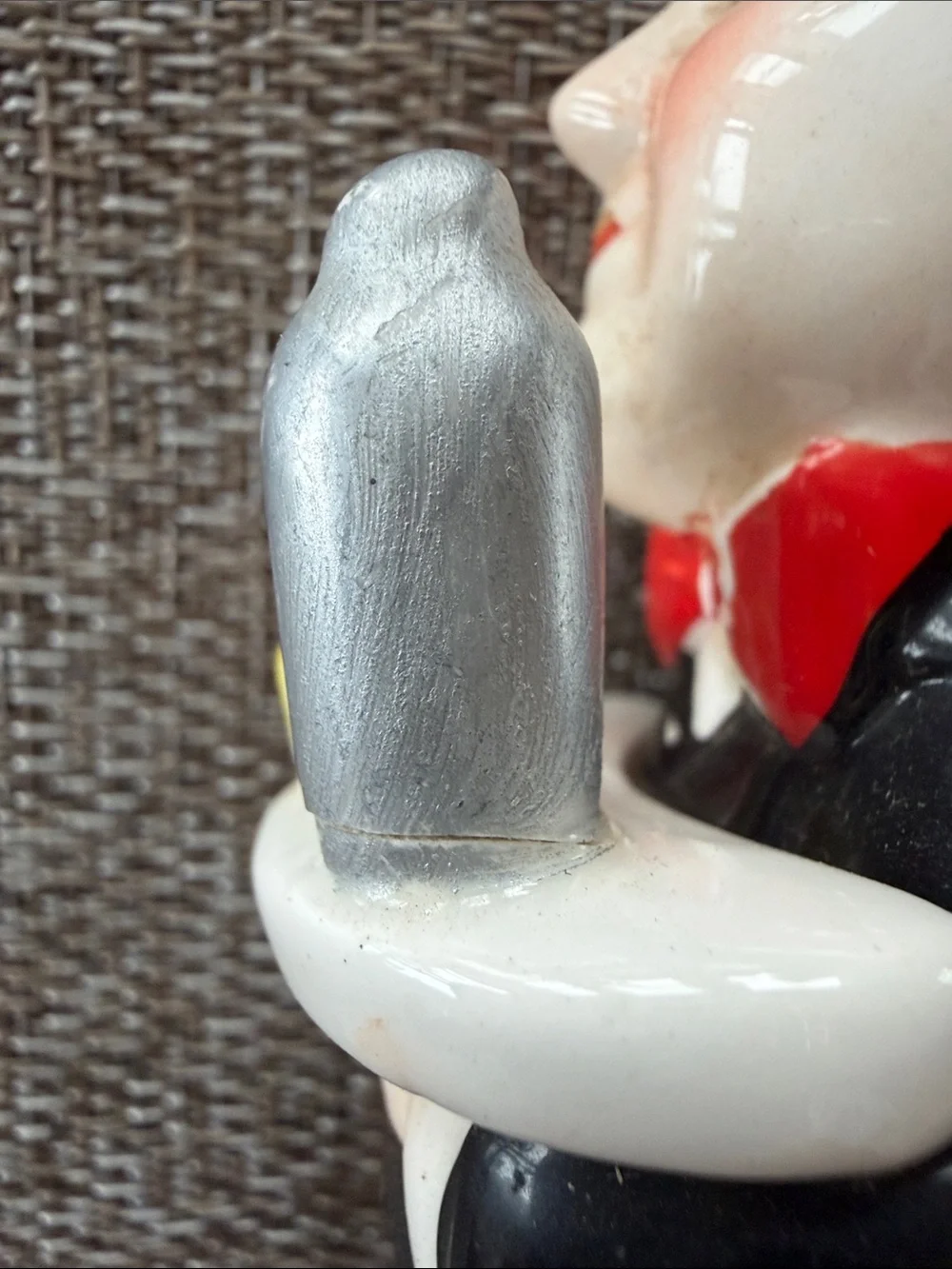 Vintage 1980's Ceramic Butler Bottle Stopper Charming!